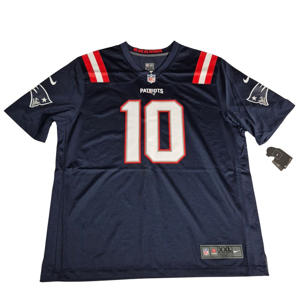 Mac Jones New England Patriots Nike Player Game Jersey Blue Navy Men's Size 2XL